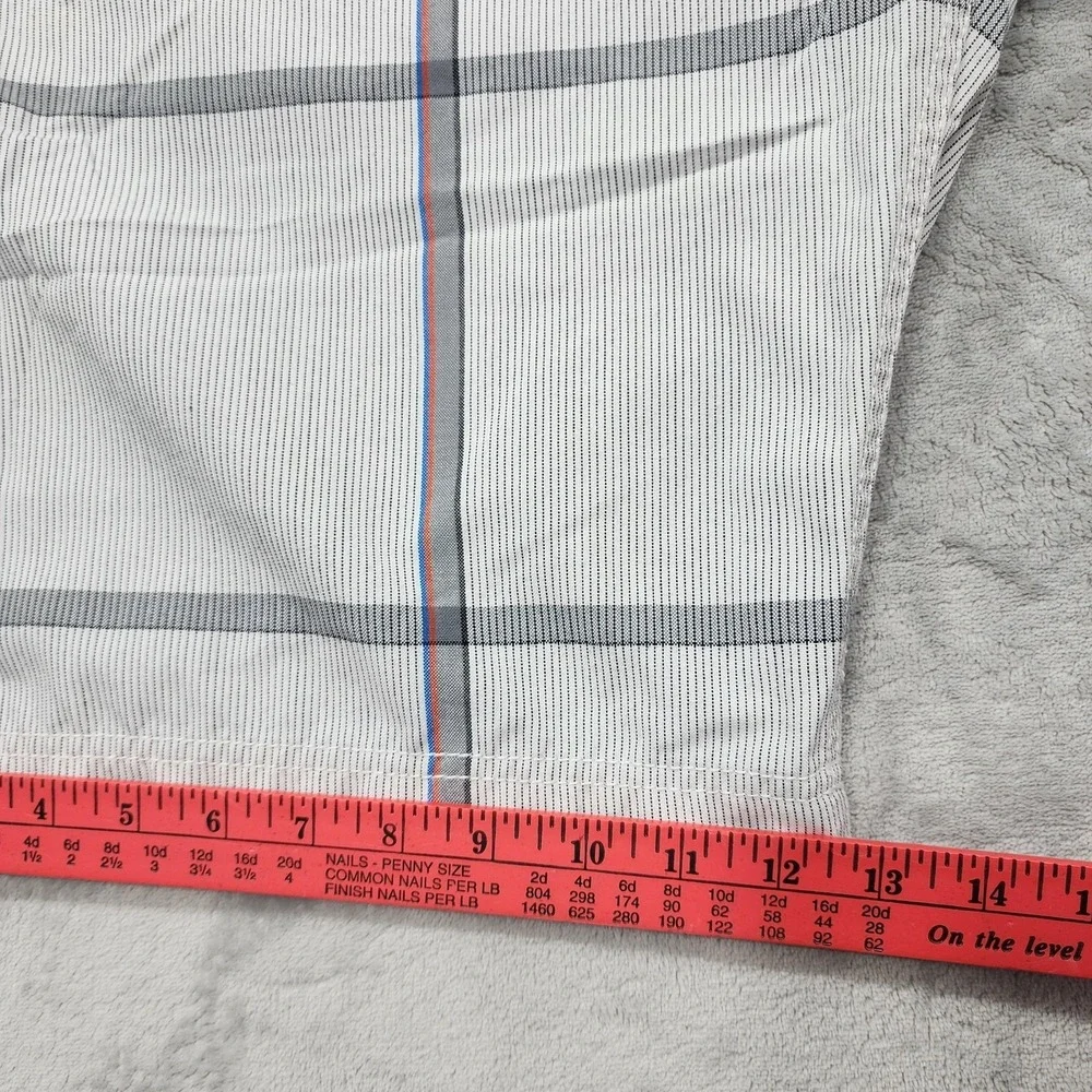 Vintage Champs Sports Shorts Mens 38 Gray Plaid Chino Flat Front Casual Skater